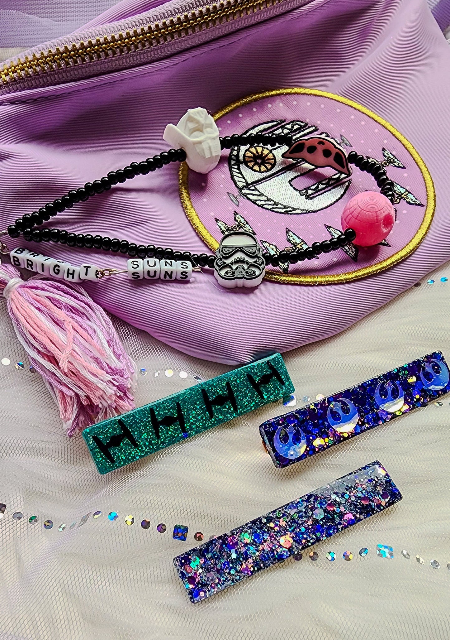 Rebel & Tie Hair Clips (Sold together or separately)