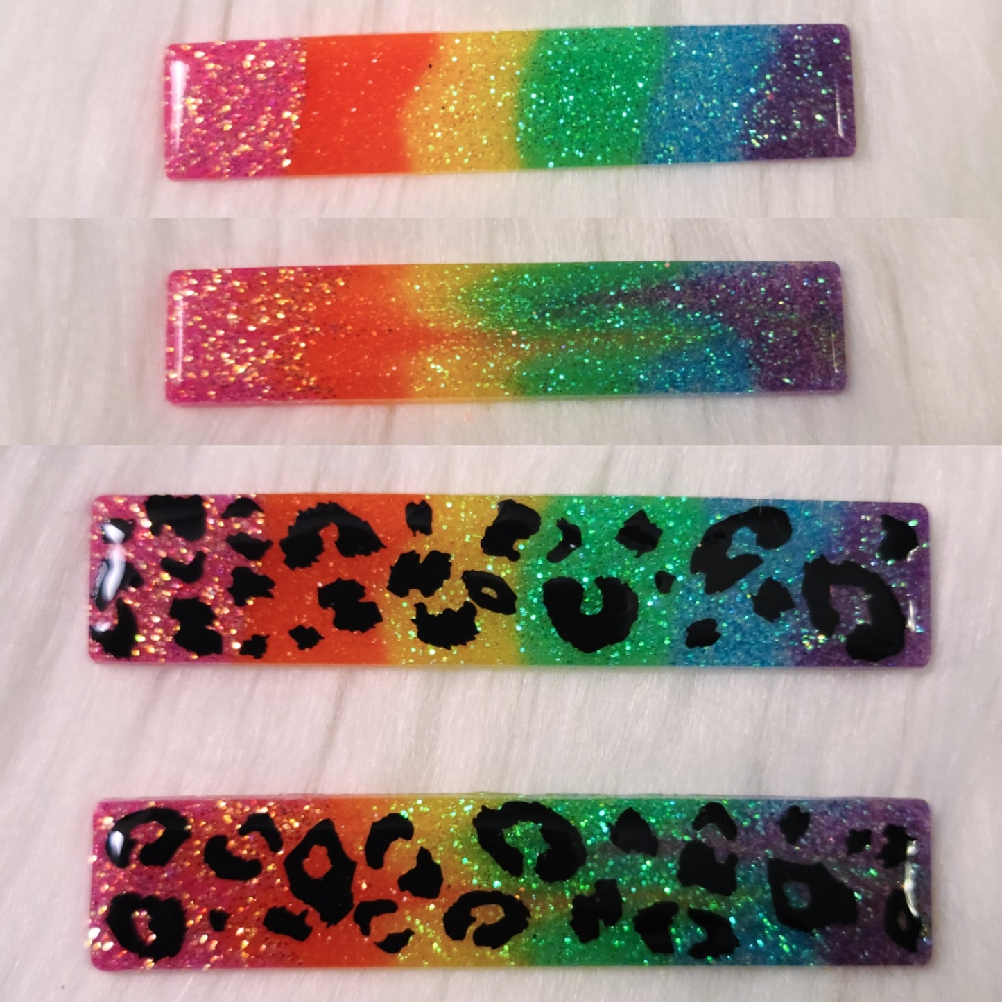 Rainbow Bar Clip (with or without leopard spots)