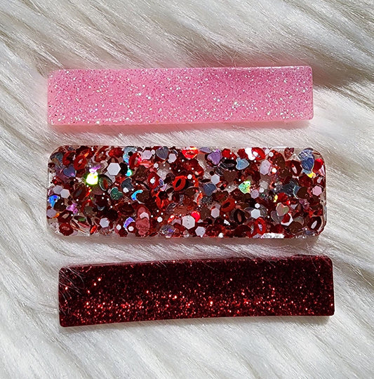 Valentine's Day Glitter Clip Set