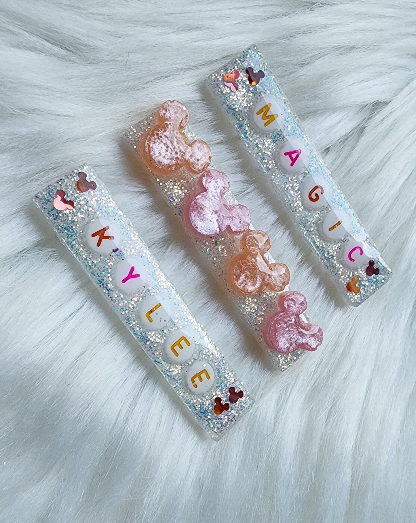 Pastel Mouse - Hair Clips (set or individual)