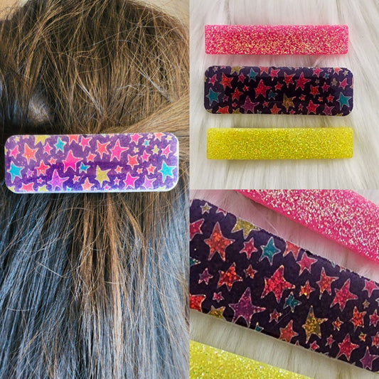 Neon Stars Clip Set