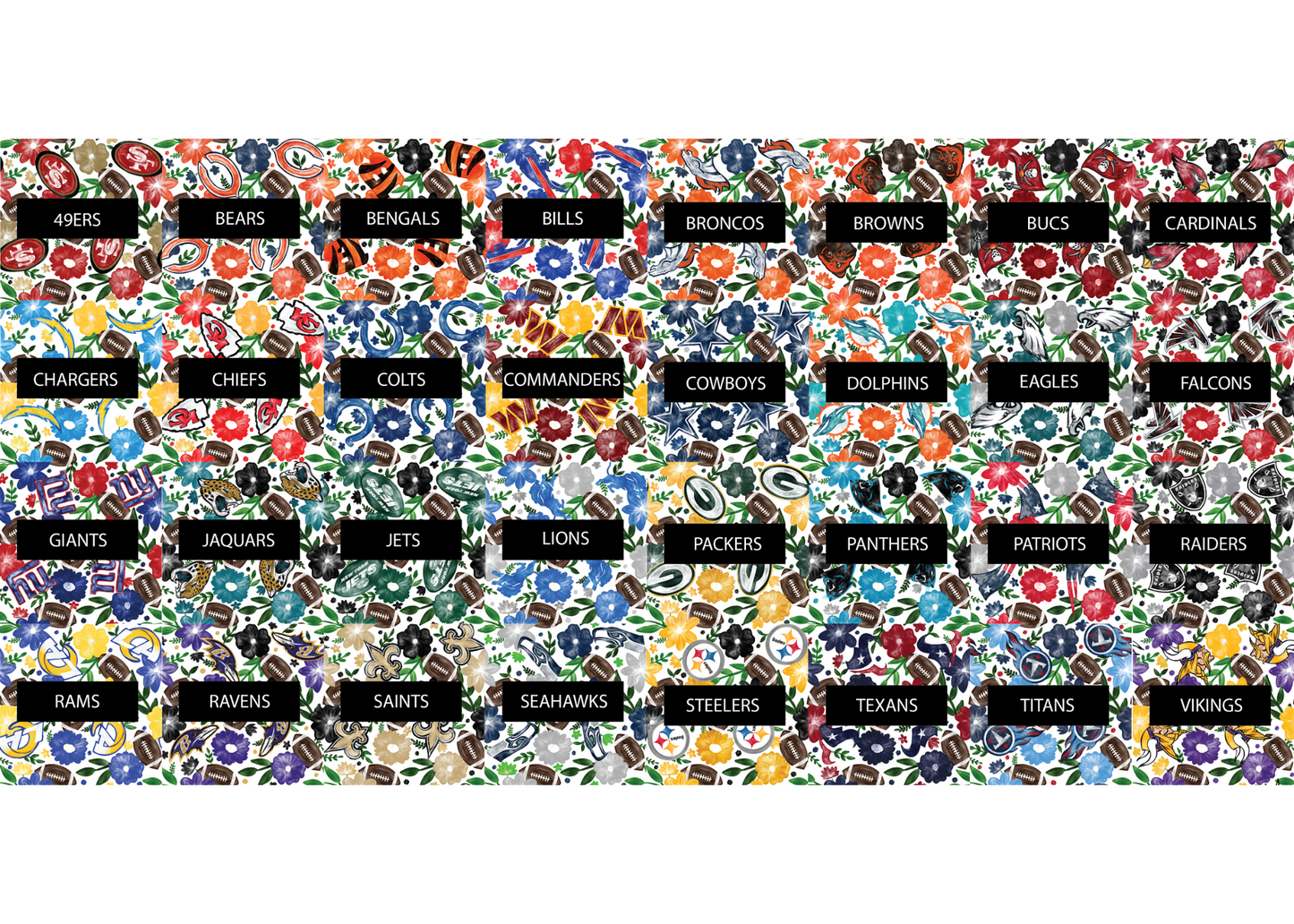 Coordinating T&V Football Prints