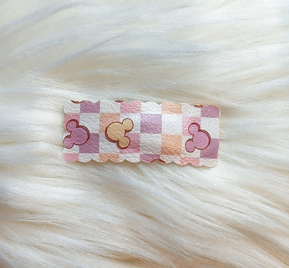 Checkered Mouse Snap Clips