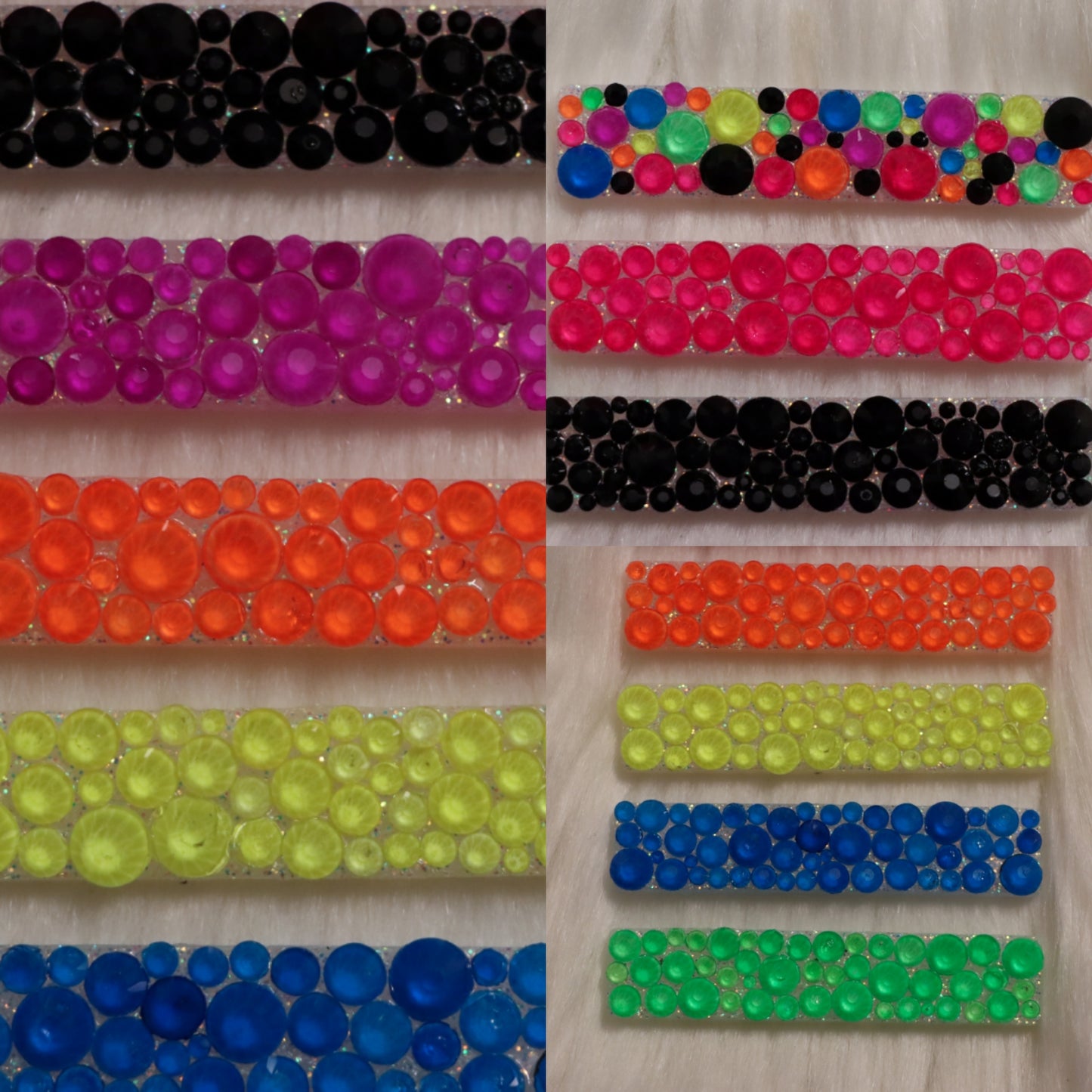 Neon Rinestone Clips  (Set or Individual)