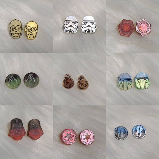 Star Wars Inspired Stud earrings - choose your design